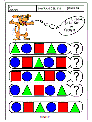 okul öncesi geometrik şekiller örüntü çalışamaları